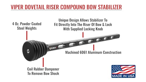 Viper Archery - Dovetail Riser Compound Bow Stabilizer