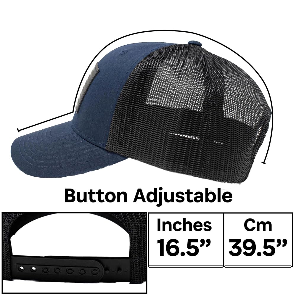 13 STRIPES American Flag Hat – Leather Patch Mesh Back Snapback Hat for Men & Wo, view 6