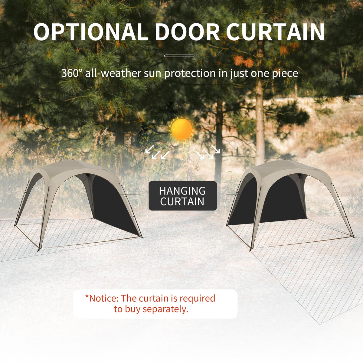 Naturehike Cloud Boundar Camping Sun Shelter, 60S Easy Setup Instant Pop up Cano