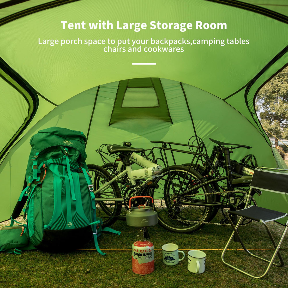Naturehike Opalus Backpacking Tent 2-4 Person Lightweight Waterproof Camping Ten
