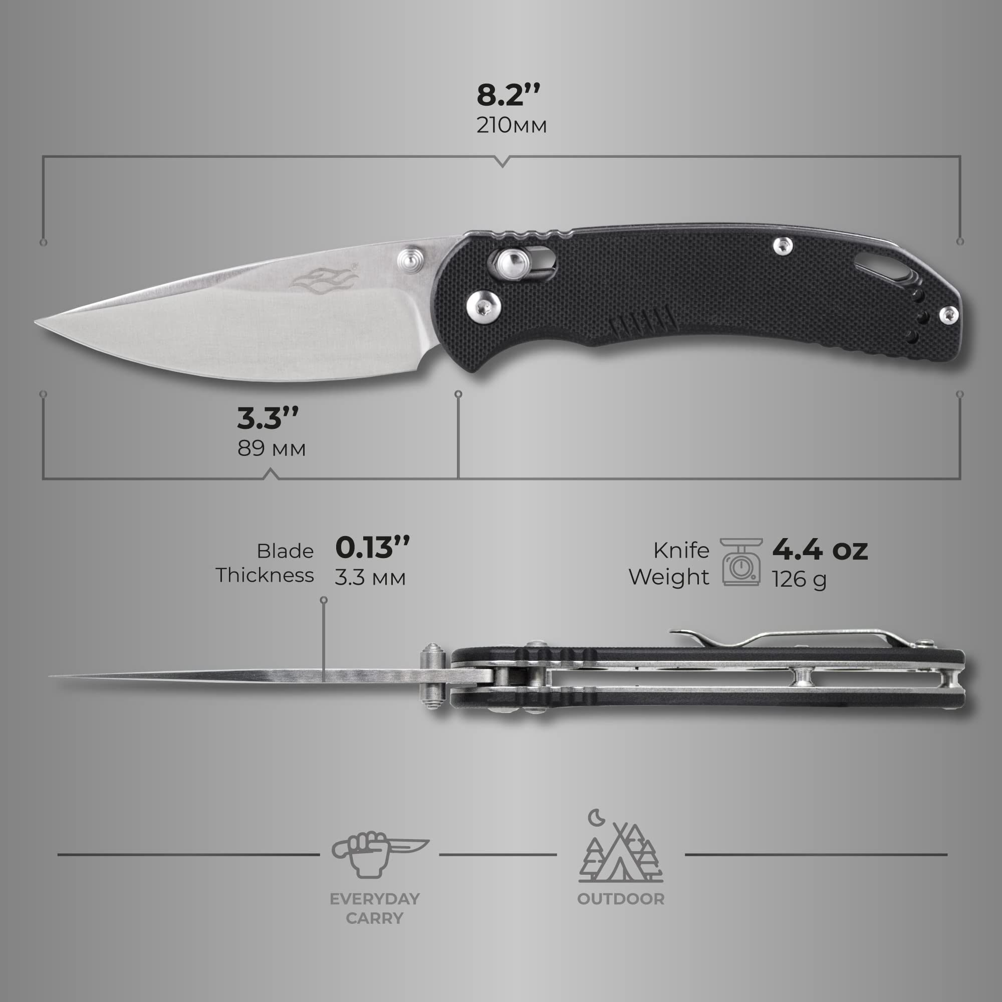 Firebird GANZO F753M1 Pocket Folding Knife G-10 Anti-Slip