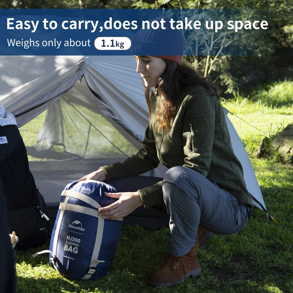 Naturehike Camping Sleeping Bag, Portable Cotton Sleeping Gear for Adults 3 Seas