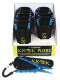 KROK APRP7 Aluminum Pliers 7.5" Straight Jaw w/side cutter, Lanyard & Sheath