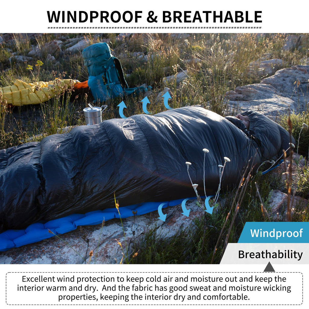 Naturehike Ultralight Duck Down Cold Weather Sleeping Bag, 750FP Compact Sleepin, view 5