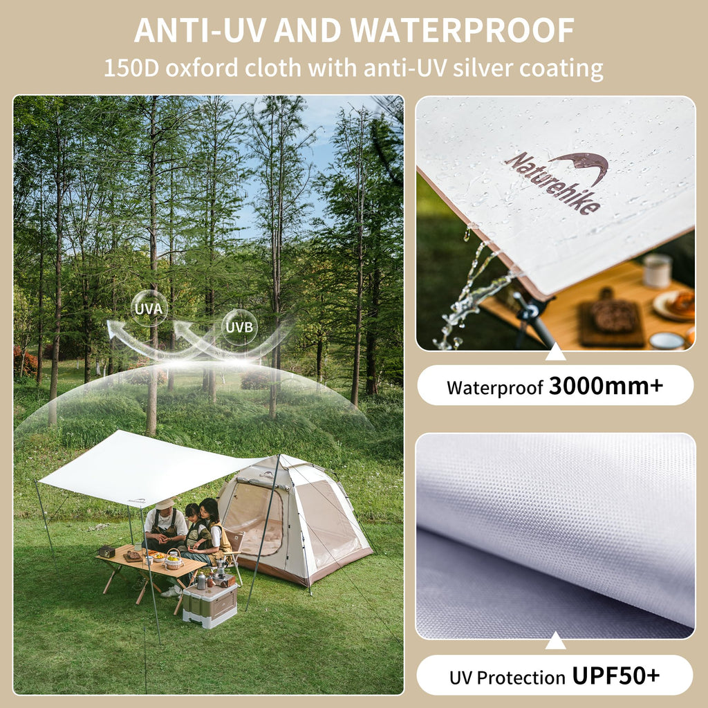 Naturehike Ango Picnic 3 Person Tent, Instant Pop up Tents for Camping, 3 Person, view 4
