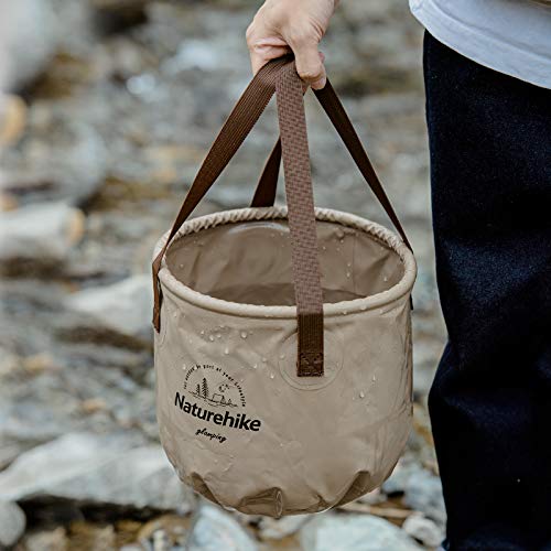 Naturehike Collapsible Bucket, Folding Bucket Wash Basin with Handle, Portable W, view 6