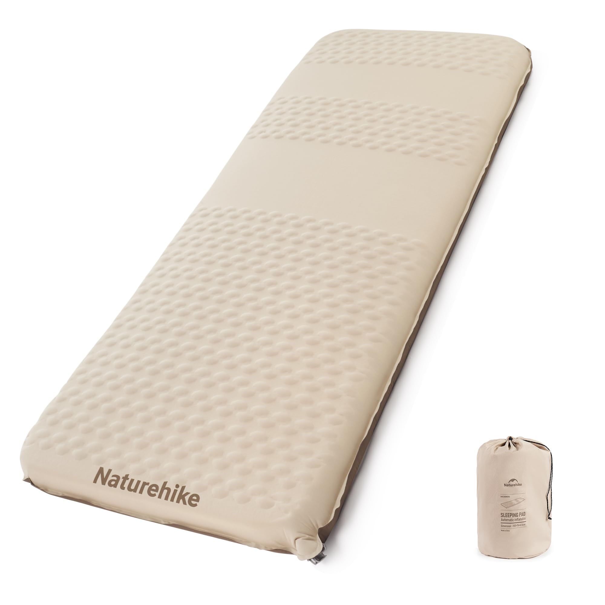 Naturehike 2.56’’ Thick Self Inflating Sleeping Pad for Camping with Foam, Infla
