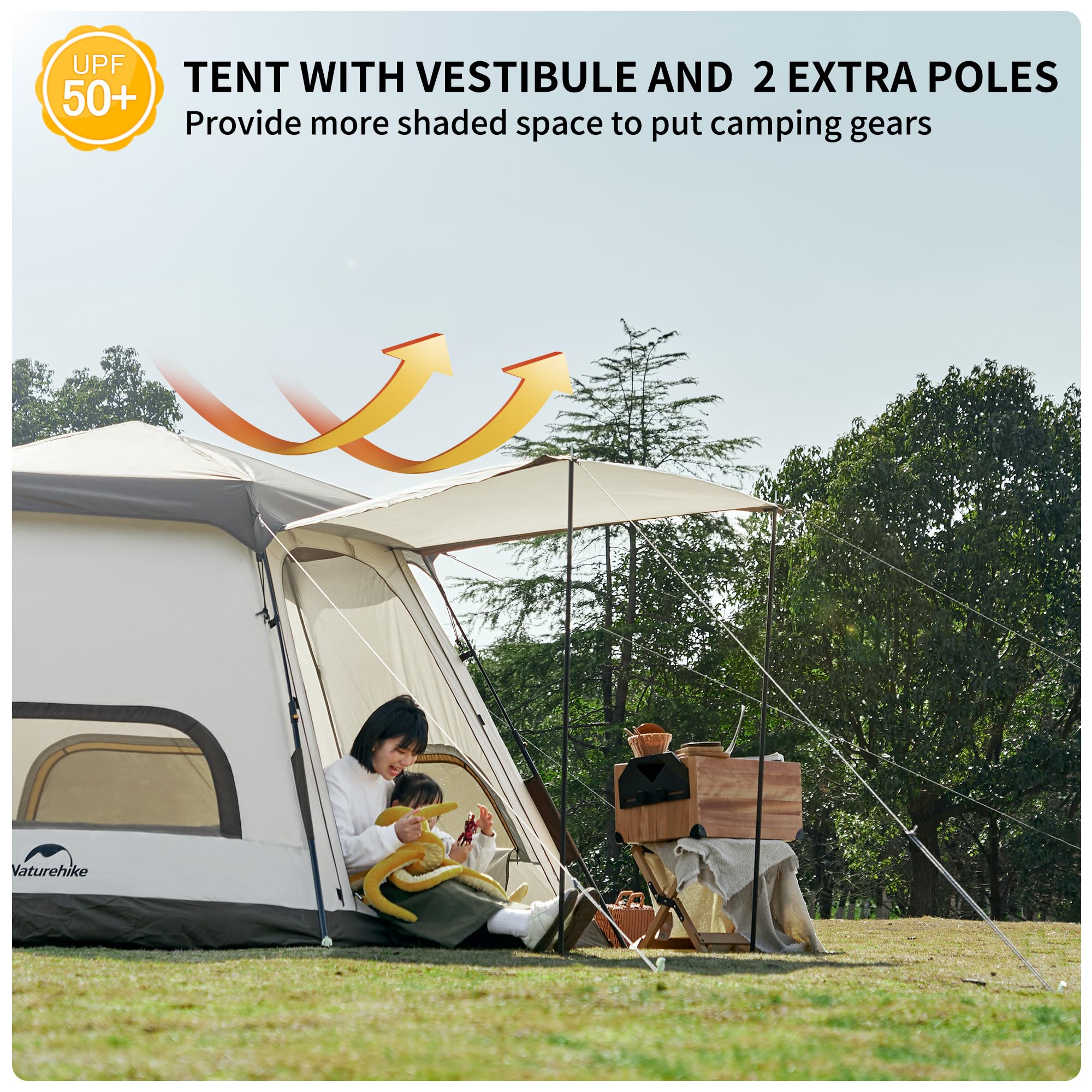 Naturehike Ango Pop Up Tent Automatic Tent Outdoor Portable Folding 3 Person Fam