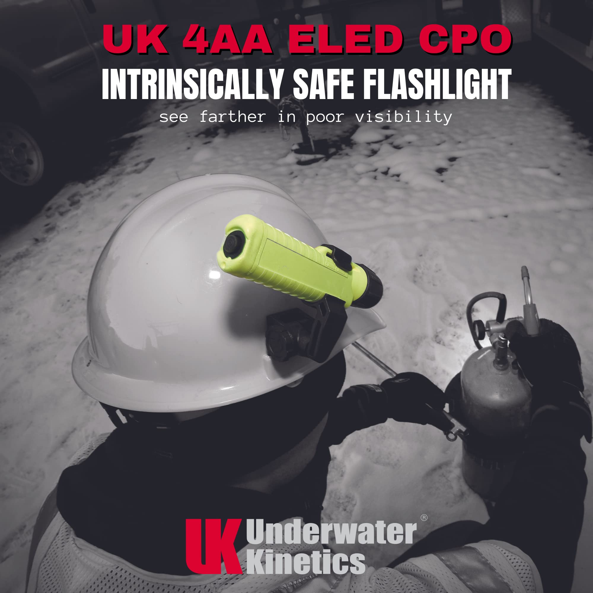 UNDERWATER KINETICS UK4AA CPO eLED Waterproof Lightweight Tail Switch Flashlight