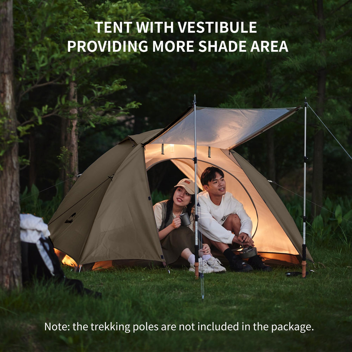 Naturehike Cloud Stream 2 Person 3 Person Backpacking Tent, Waterproof 2 Person