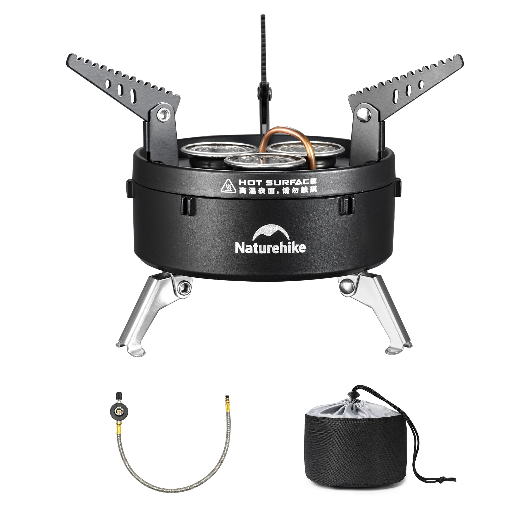 Naturehike Camping Gas Stove for IGT Table, Portable Isobutane Stove with Storag