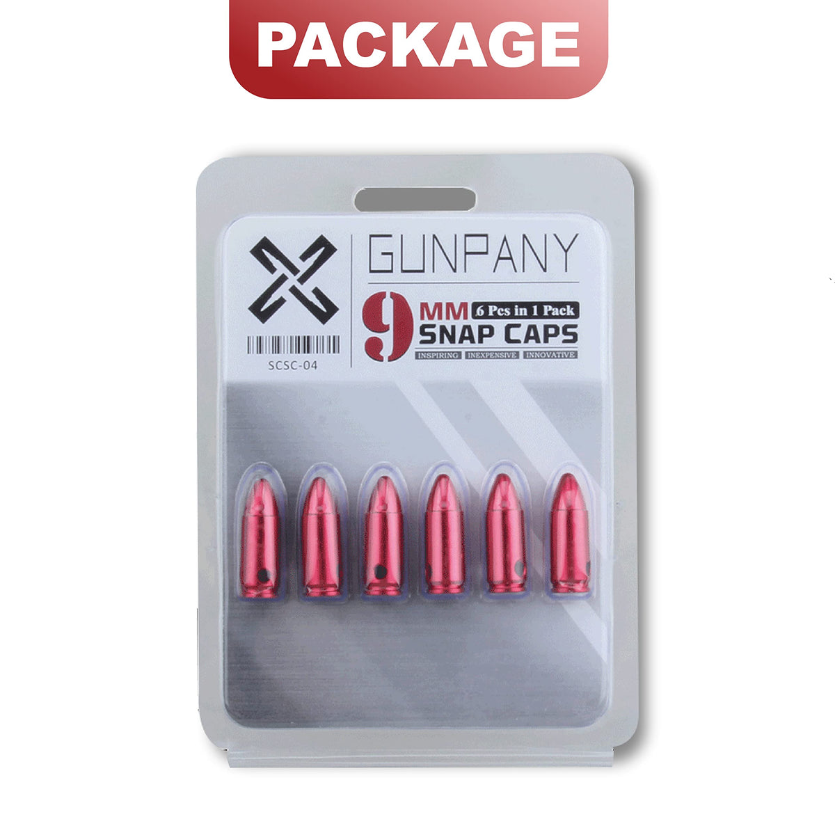 Vector Optics 9mm Trainning Dummy Round Snap Caps