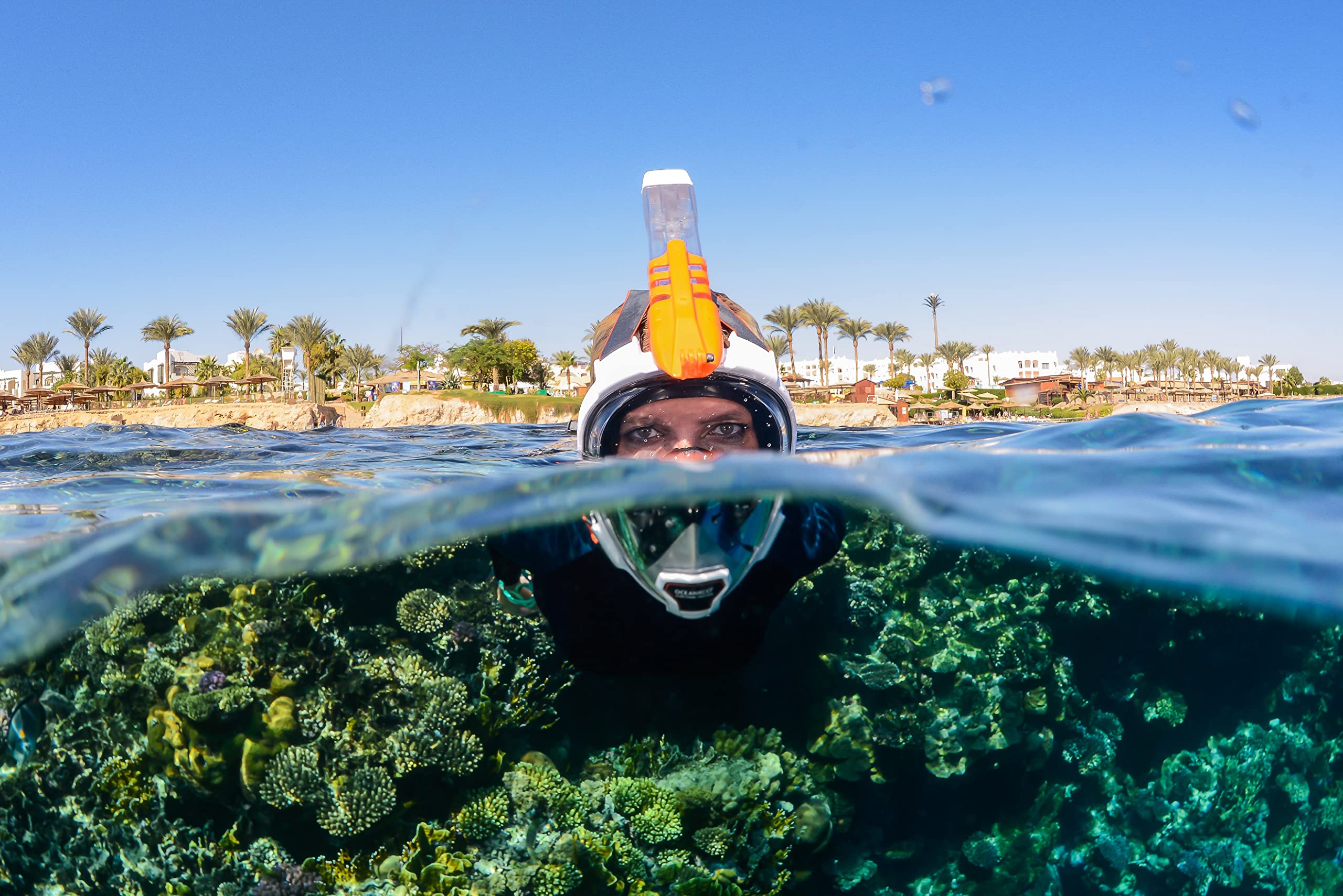 OCEAN REEF - Aria QR+ Quick Release Full Face Snorkel Mask with Snorkel