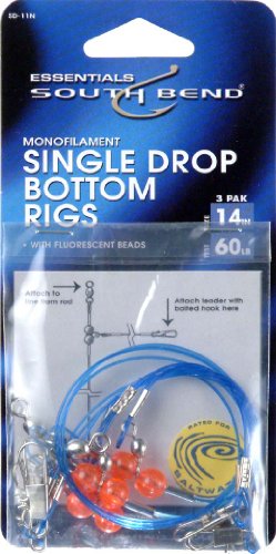 Hurricane 14-Inch Single Drop Bottom Monofilament Rig