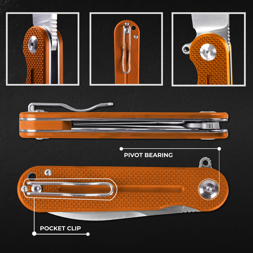 Firebird GANZO FH922-OR Pocket Folding Knife D2 Steel Blade, view 4