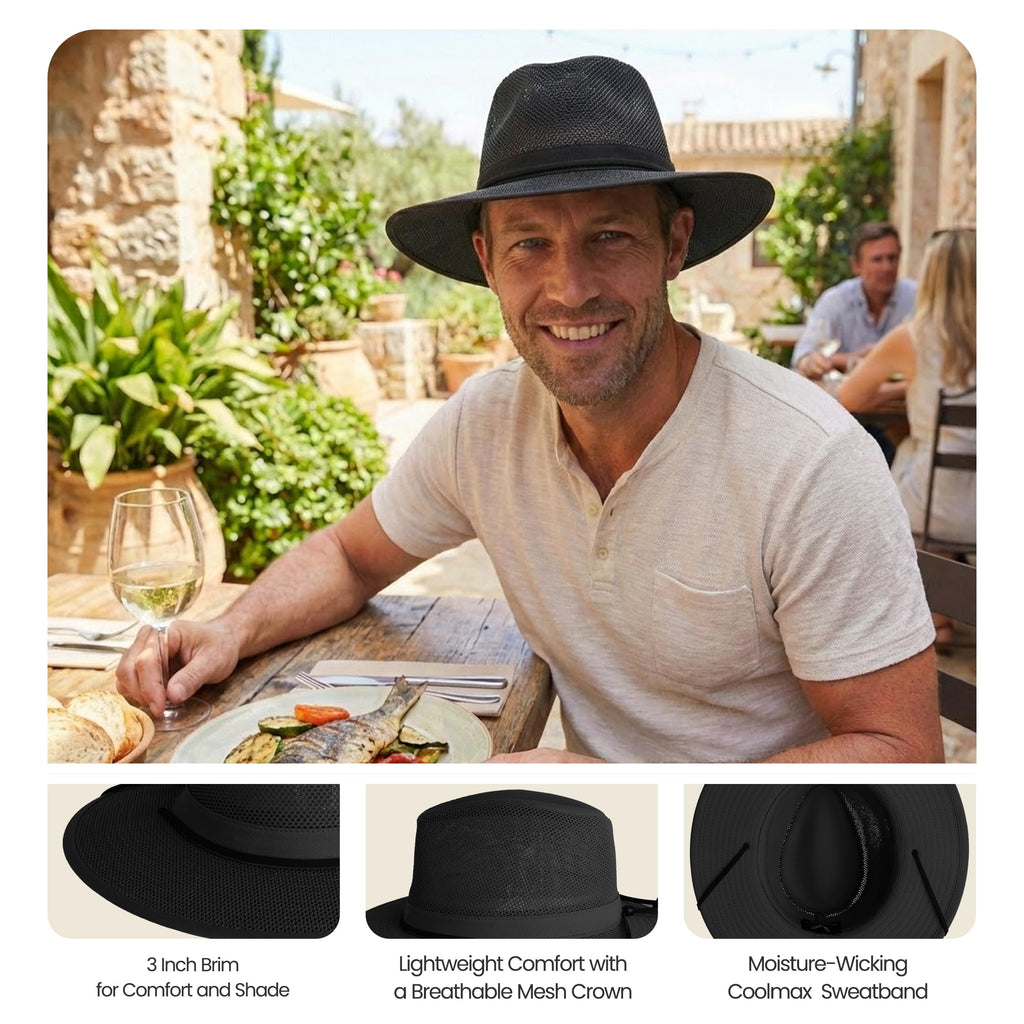 Henschel Hats Aussie Breezer Original - Wide-Brim Sun Hat for Men with Adjustabl, view 6