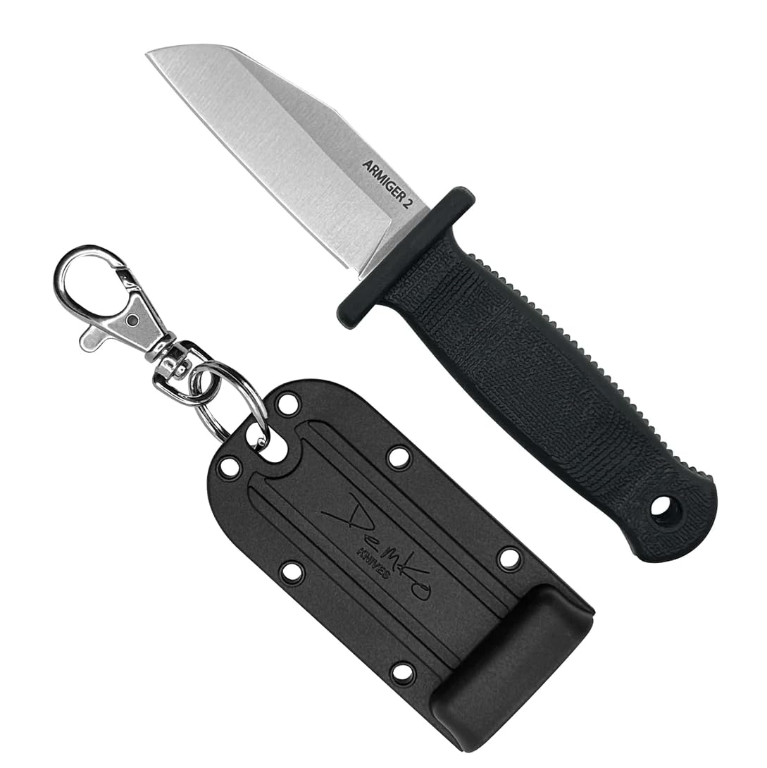 Demko Knives Armiger Fixed Blade with Sheath- Armiger 2 & Armiger 4 - Clip Point
