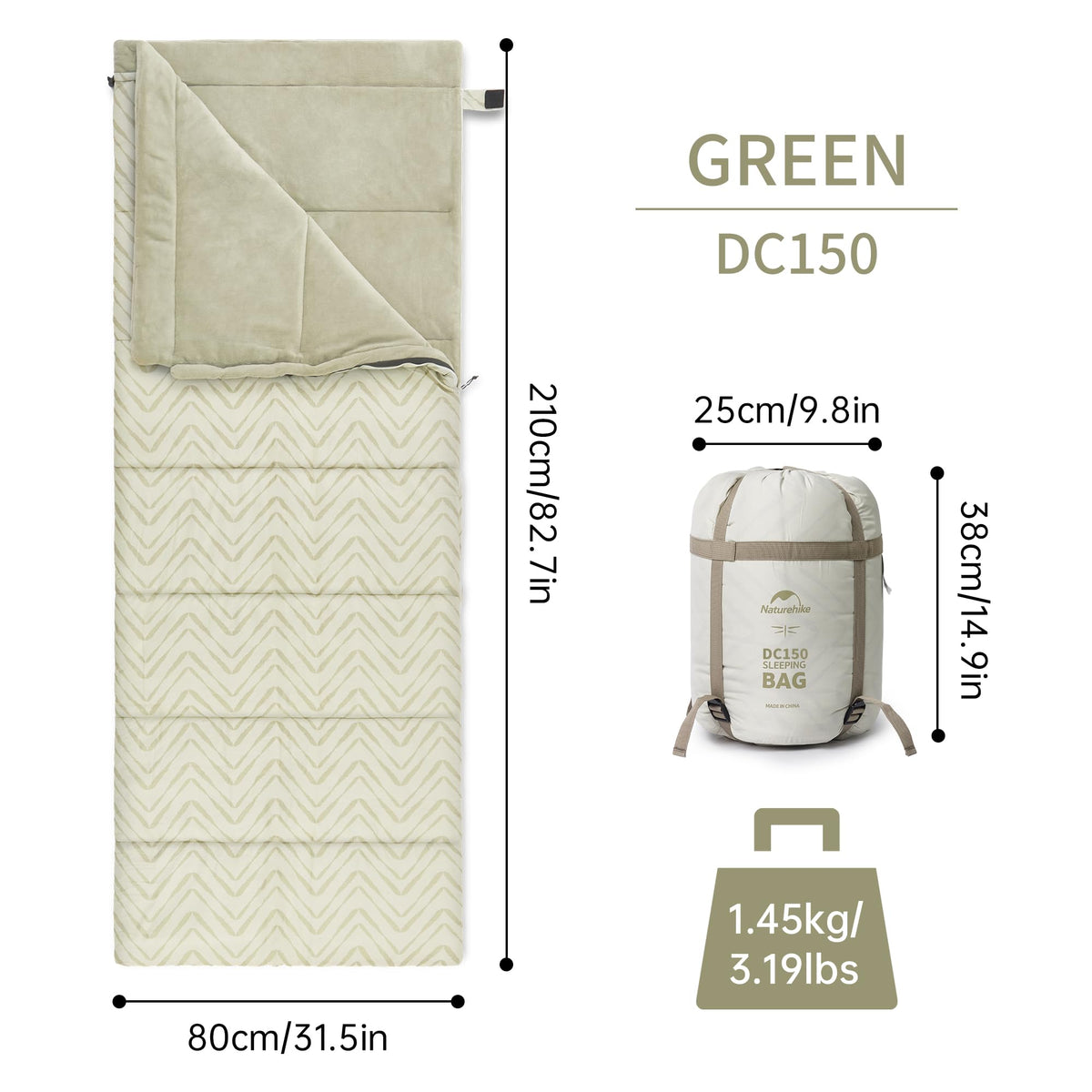 Naturehike Sammy Sleeping Bag with Marine Floating Material, HALLTHY™ Lining Lig