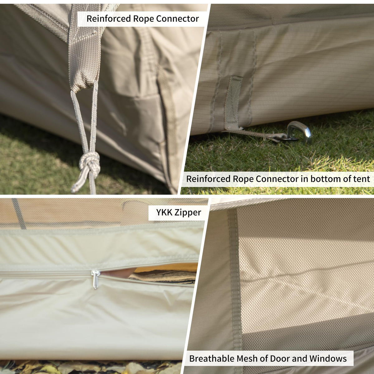 Naturehike Extend 2 Person Canvas Tent, Breathable 4 Season Tent, Glamping Cotto