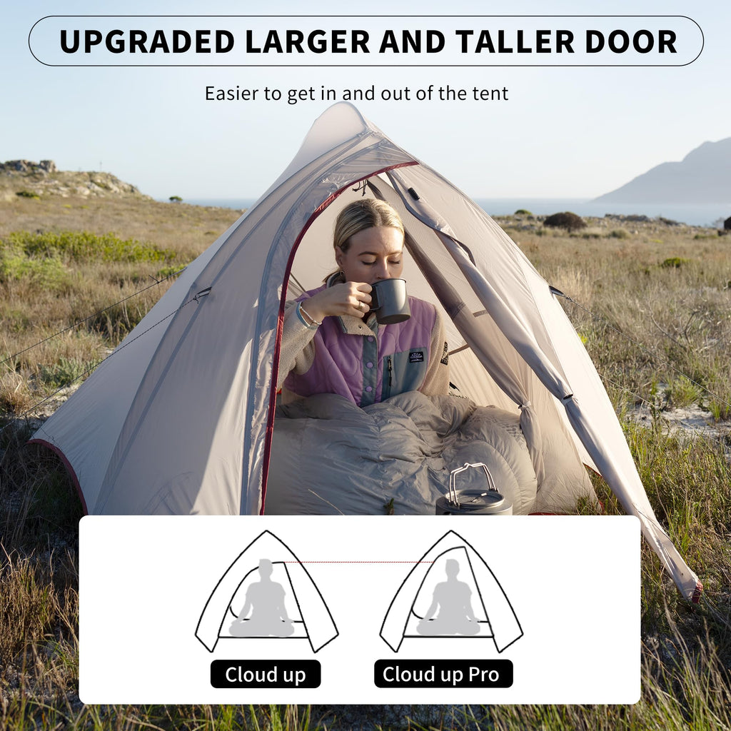 Naturehike Cloud up Pro 2 Person Tent, Double Layer Waterproof Two Person Tent,U, view 3