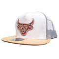 Lost Calf 3D Logo White Aztec Print - Hats Cap
