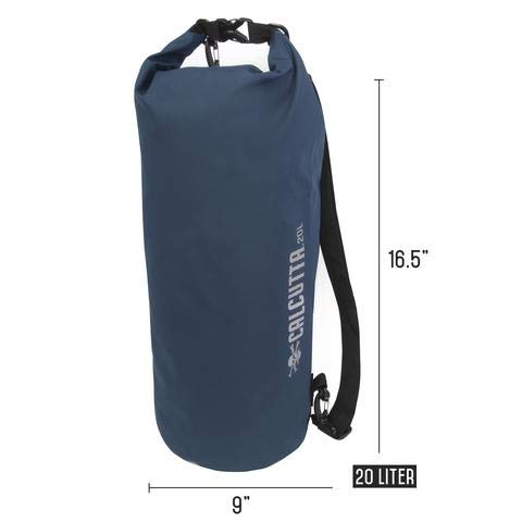 Calcutta Outdoors Waterproof Dry Bag, 20 Liter, Blue – Lightweight Roll Top Gear, view 3
