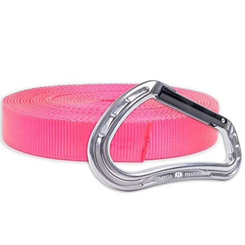 Rock-N-Rescue Heavyweight Nylon Tubular Webbing Pink 100 ft Bundle w/Phantom Key