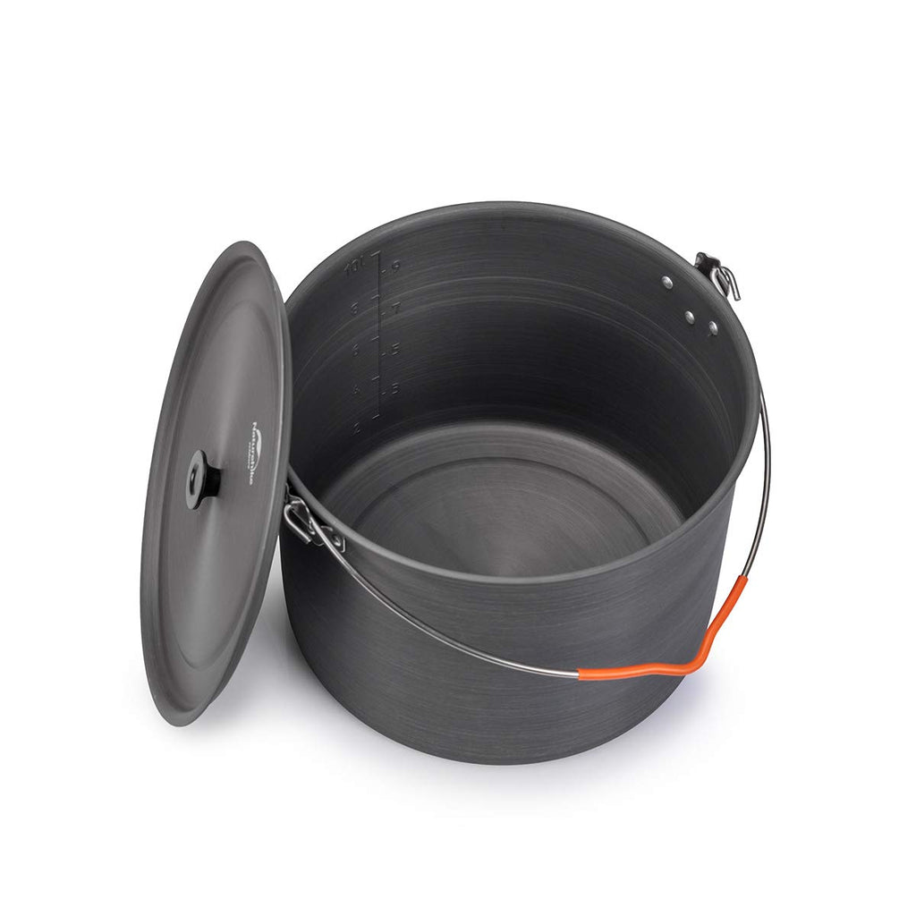 Naturehike 10.5 Quart Aluminum Hanging Pot, 6-8 Person Portable Camping Pot with, view 2