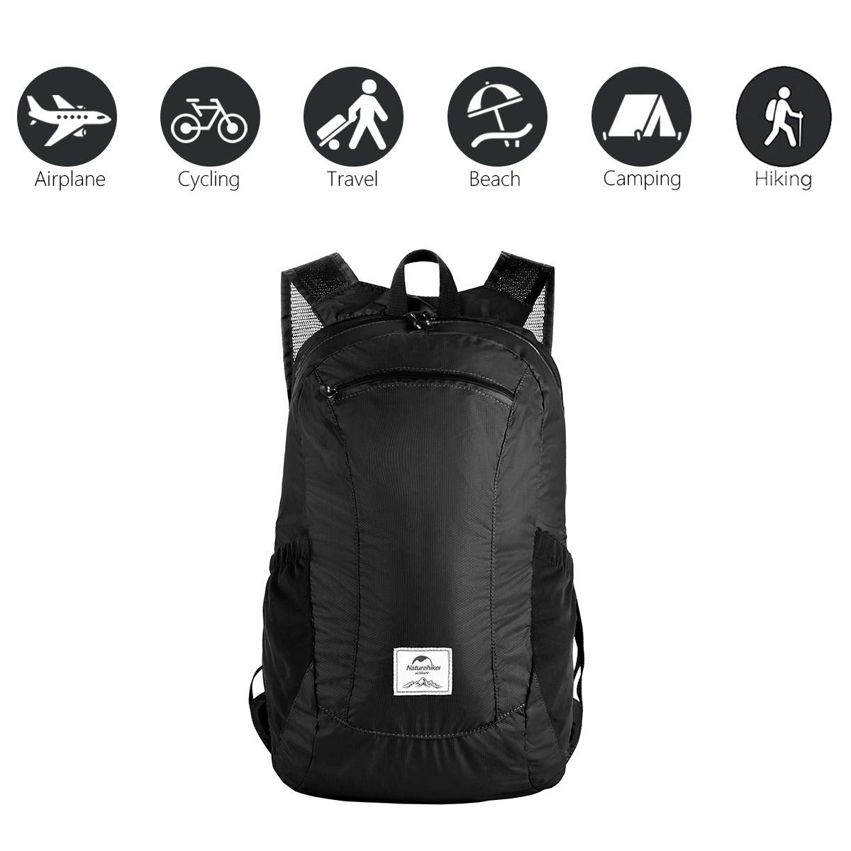 Naturehike 18L Lightweight Hiking Backpack, Waterproof Camping Packable Backpack
