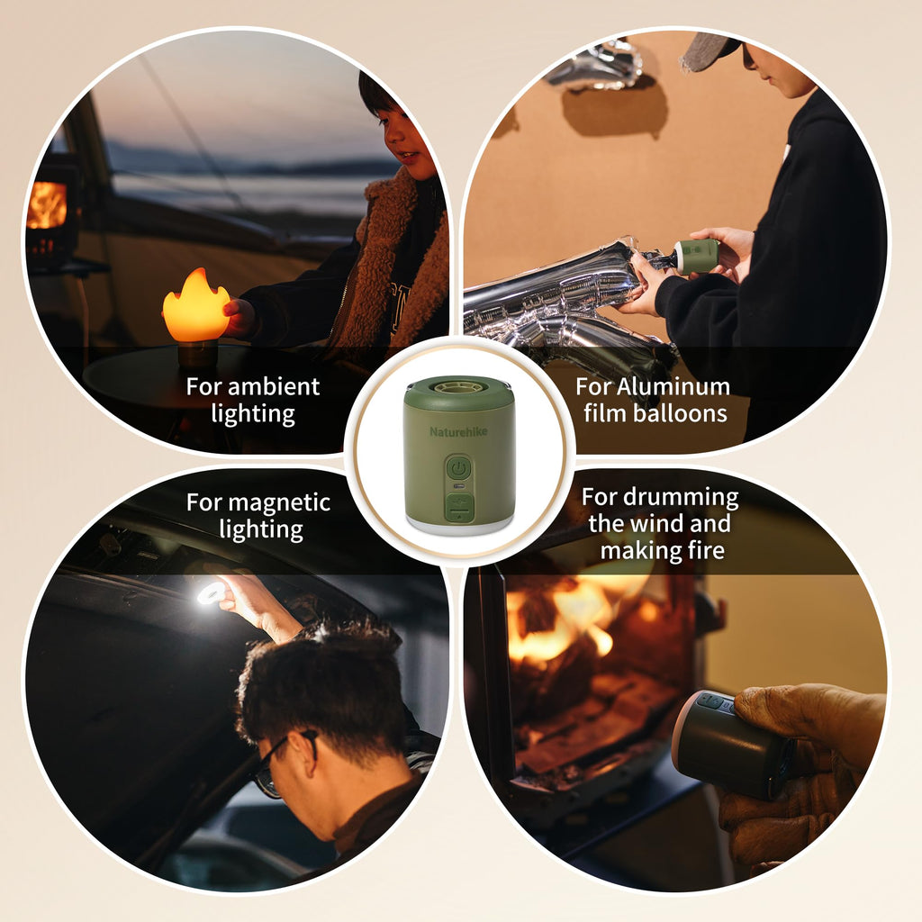 Naturehike Portable Mini Air Pump with 1600mAh Battery, Ultralight Tiny Pump wit, view 6