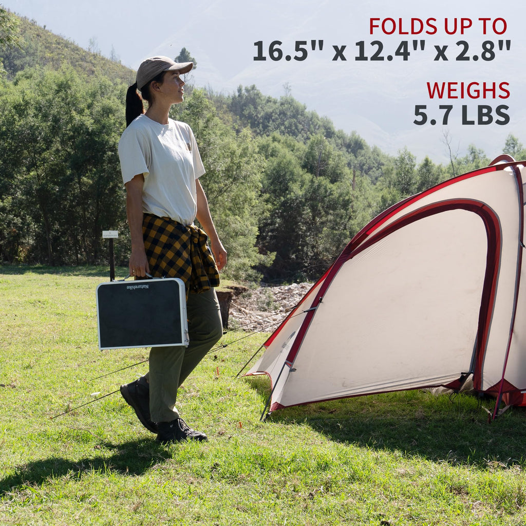 Naturehike Folding Camping Table, 23.6" x 15.7" Portable Table with with Mesh Ho, view 5