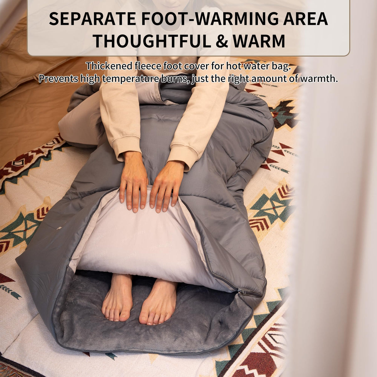 Naturehike 42.8℉ Sleeping Bags with Flannel Blanket, Removable Sleeping Bag Line
