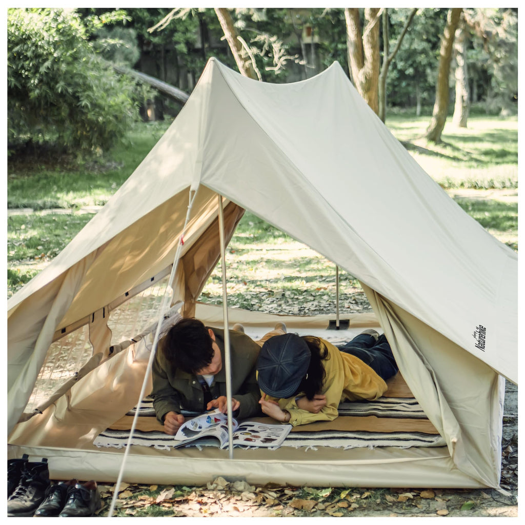 Naturehike Extend 2 Person Canvas Tent, Breathable 4 Season Tent, Glamping Cotto, view 7