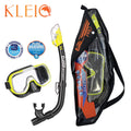 TUSA Sport Youth Mini-Kleio Mask and Dry Snorkel Combo Set, Black/Flash Yellow,