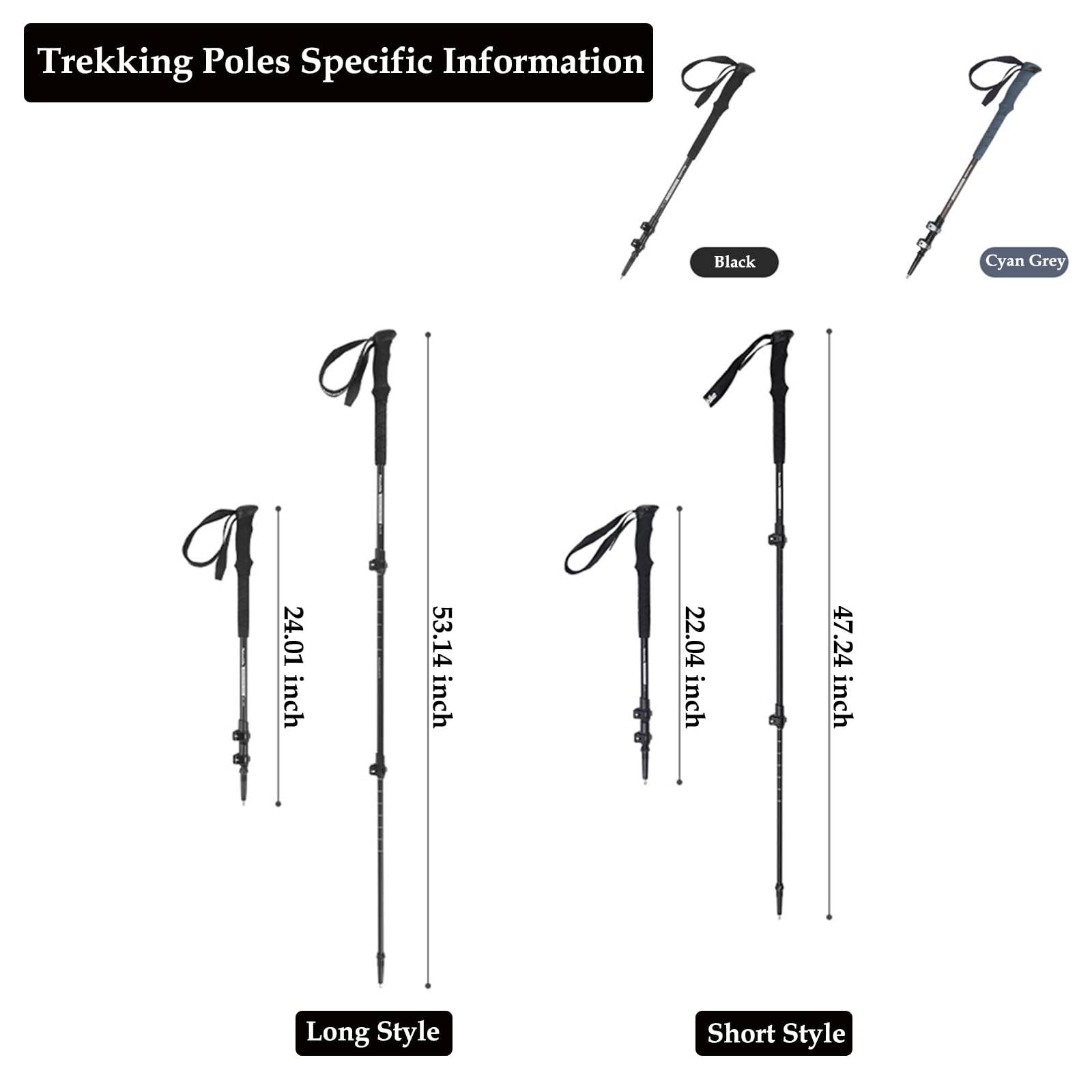 Outdoor Mountaineering Wand Hiking Wand Foldable and Stretchable Lightweight Tac