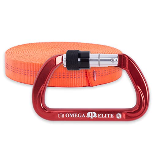 Rock-N-Rescue Heavyweight Nylon Tubular Webbing Orange 50 ft Bundle w/Elite Scre