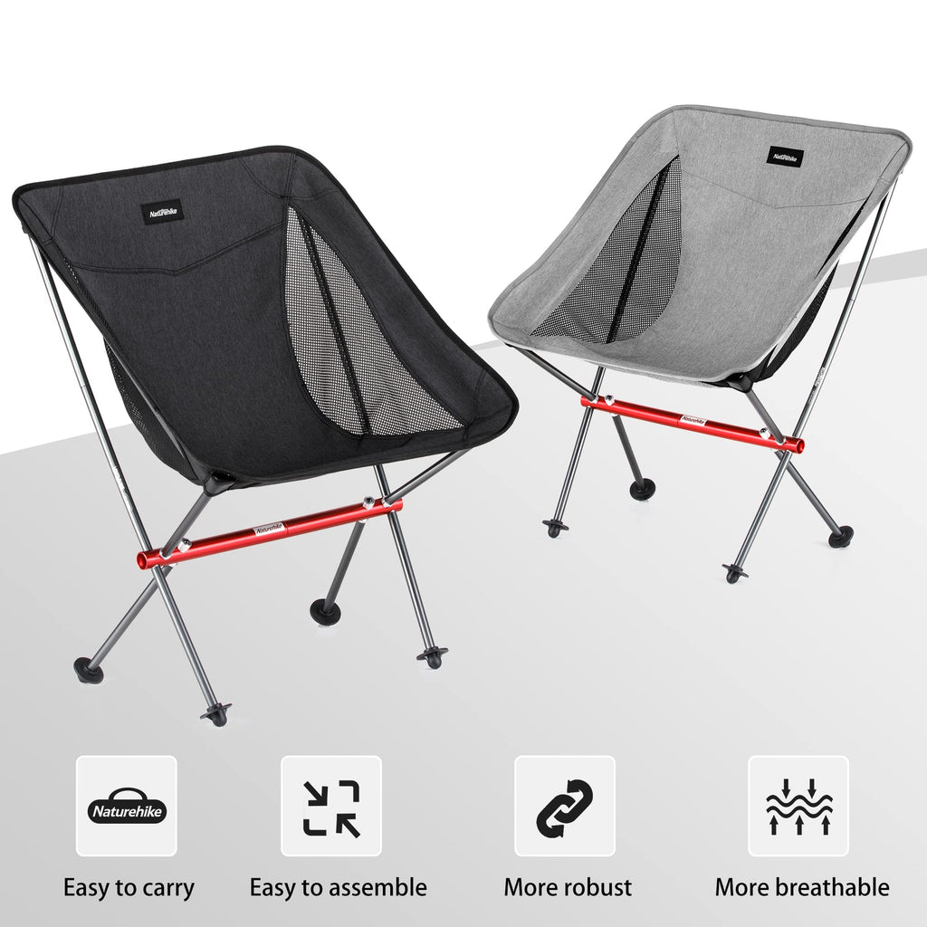 Naturehike YL05 Camping Chair, All Aluminum Frame Ultralight Camp Chair with Sto, view 2
