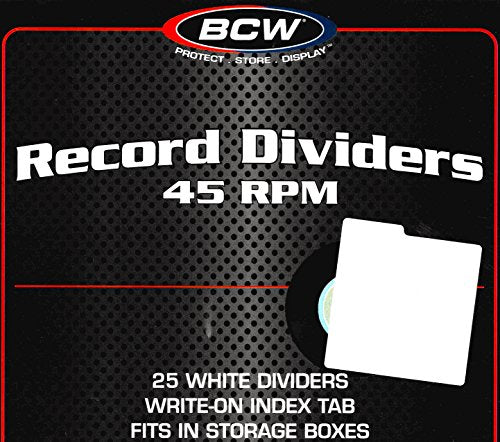 50 Count 7" - 45 RPM Record Dividers Fit in 45 RPM Record Storage Boxes, view 2