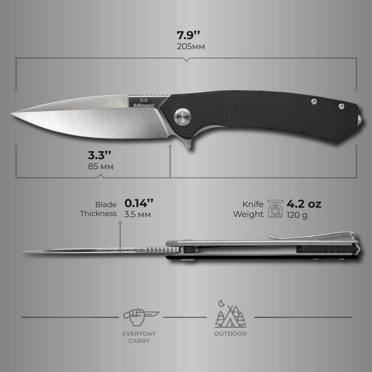 Firebird GANZO Adimanti Skimen Pocket Folding Knife G10