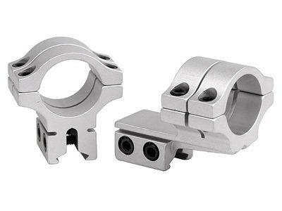 BKL 1 Rings, 3/8 or 11mm Dovetail, Double Strap, Offset, Silver