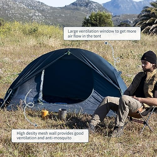 Naturehike Bikepacking 1 Person Tent, Waterproof Easy Set up Free Standing Singl, view 5