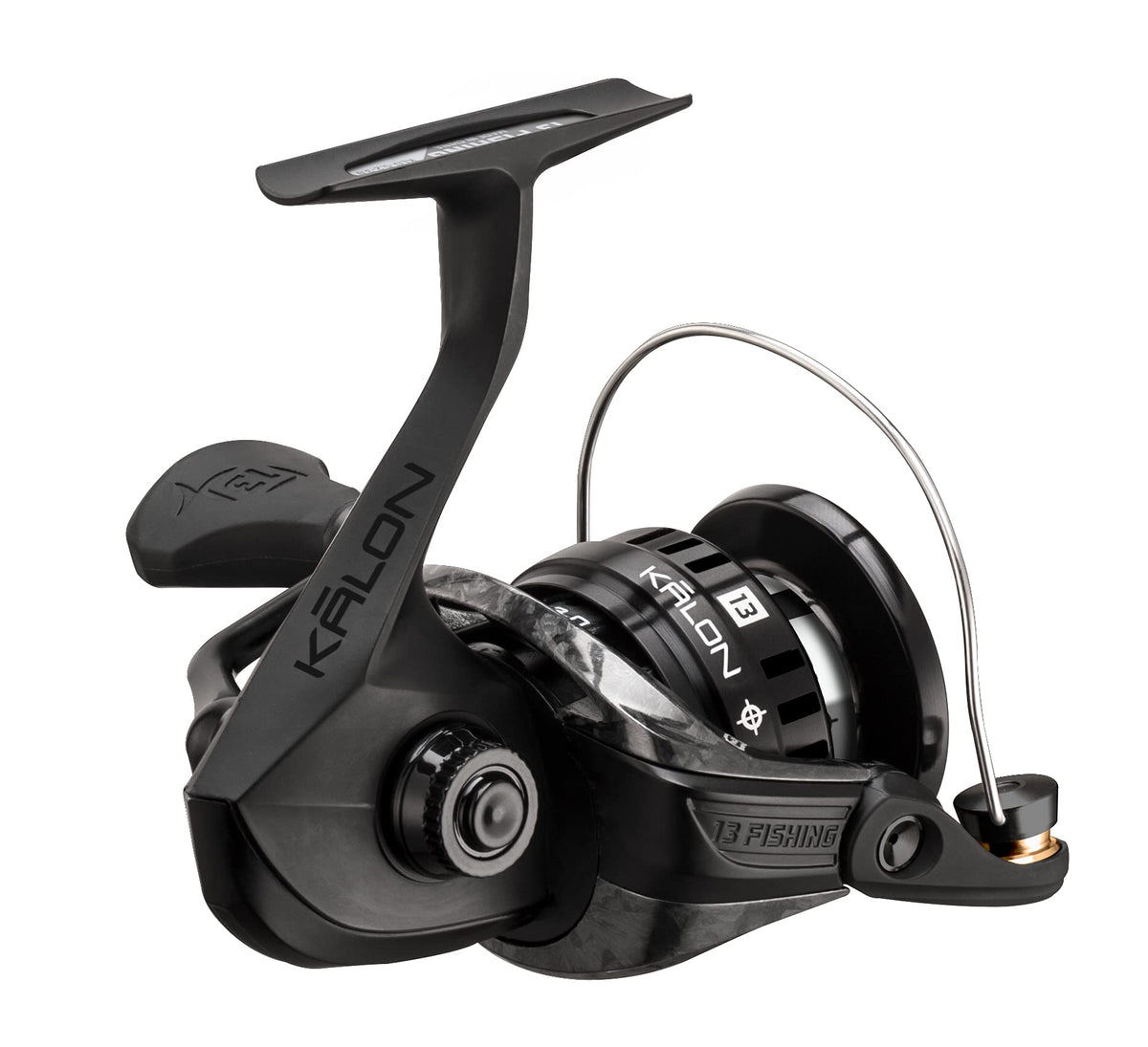 13 FISHING - Kalon O Blackout Spinning Reel - 5.2:1 Gear Ratio - 4.0 Size (Salt+