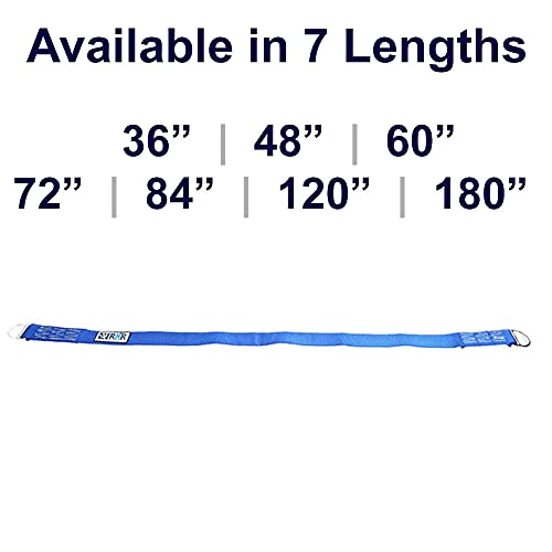 Rock-N-Rescue Heavy-Duty Nylon Tow Strap with D-Rings | 7644 Lbs Capacity | Abr