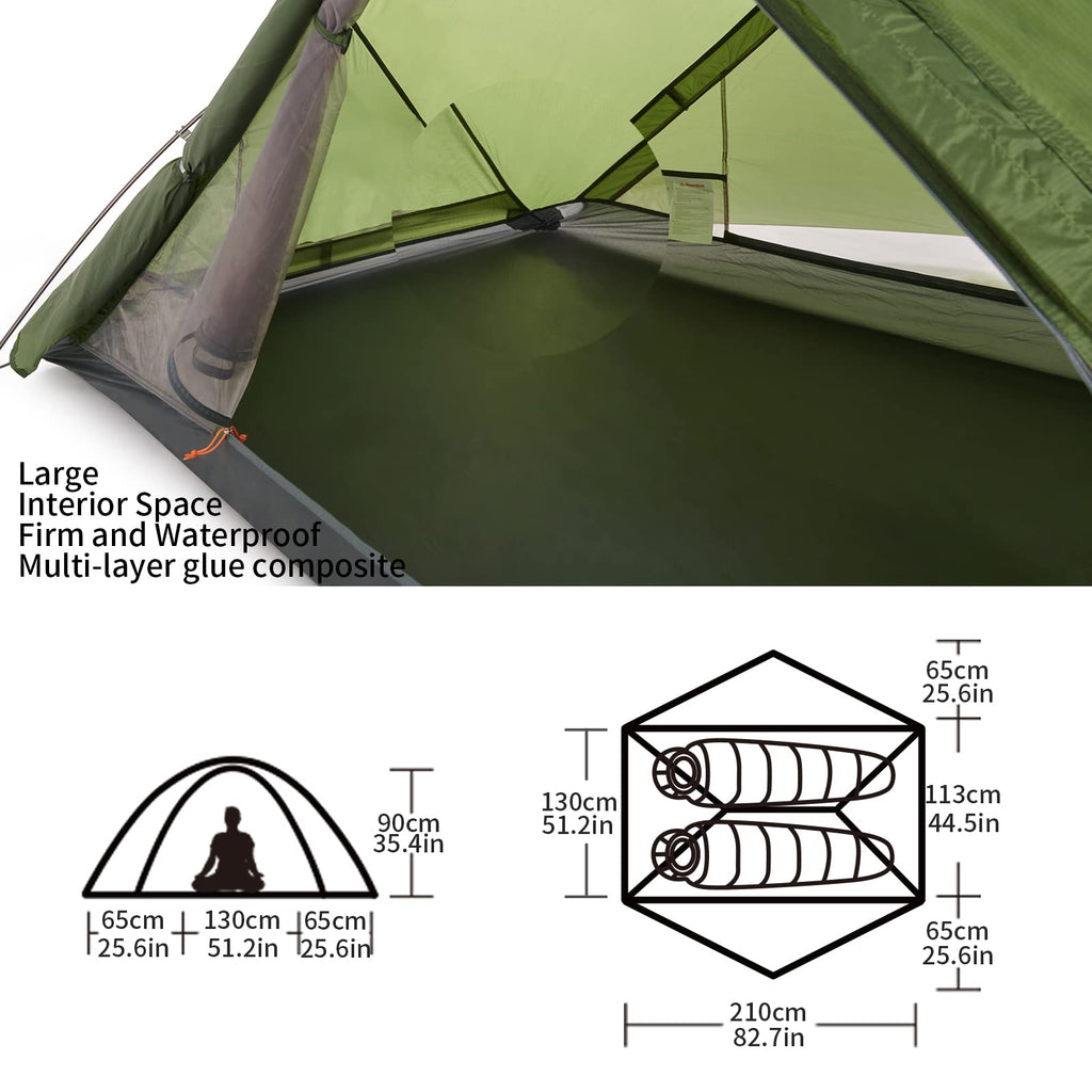 Naturehike VIK 2 Person Ultralight Backpacking Tent, Ultralight Tent for 2 Perso, view 4