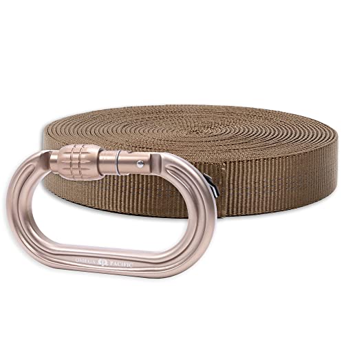 Rock-N-Rescue Heavyweight Nylon Tubular Webbing Coyote Brown 50 ft Bundle w/Raid
