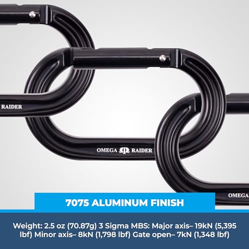 Omega Pacific Raider Aluminum Keylock Straight Gate Carabiner, view 3
