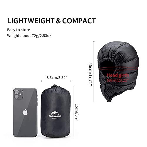 Naturehike Winter Down Hood Outdoor Windproof Down Cap Warm Goose Down Hat for H
