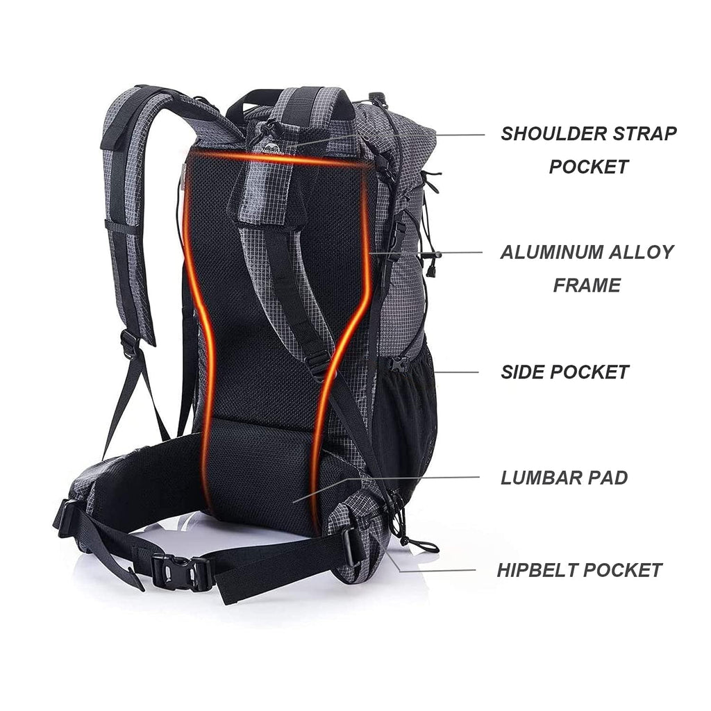 Naturehike Hiking Camping Backpack 45L/65L Lightweight Internal Frame with Rain, view 4