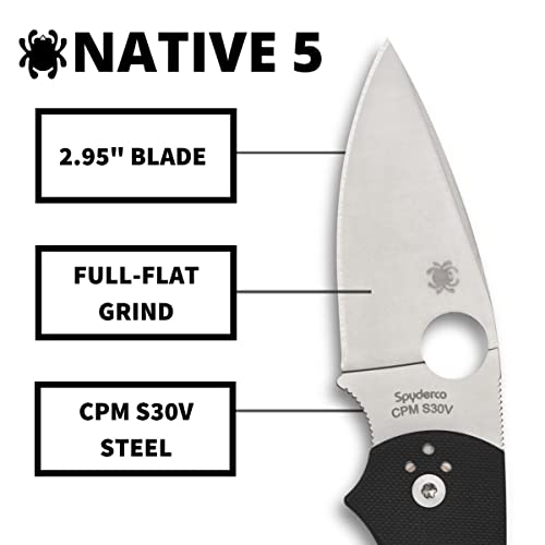 Spyderco Native 5 Signature Knife with 2.95" CPM S30V