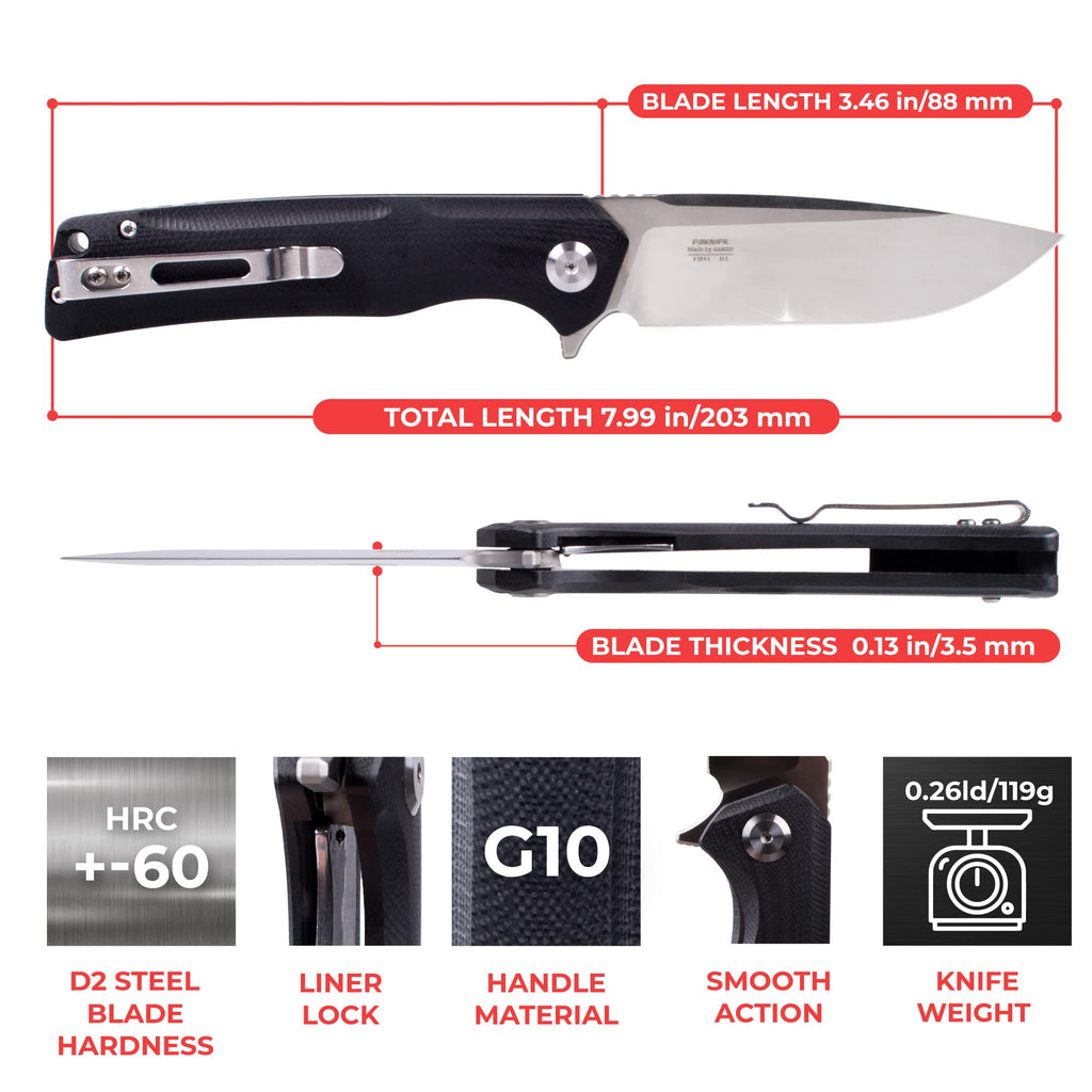 Ganzo Knives Firebird Linerlock Black, view 2